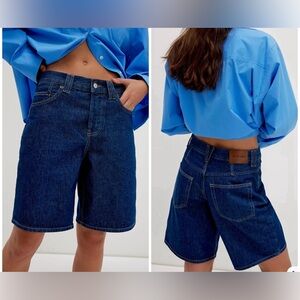 NWT Free People We The Free Montana Shorts - dark rinse denim blue - size 27, 30
